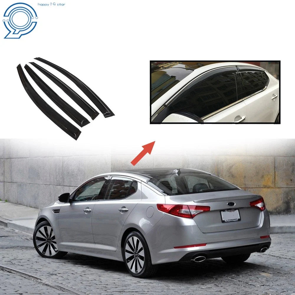 Set of 4 Window Visors for Kia Optima K5 (2011–2015) Rain Deflectors