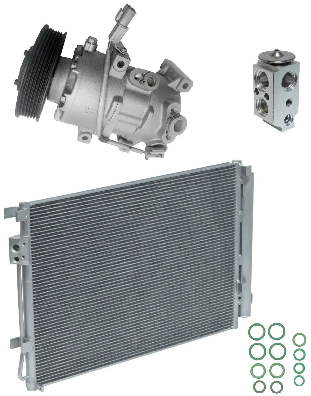 AC Compressor Kit With Condenser for Kia Rio 1.6L (2012–2014)