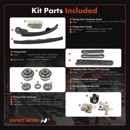 Timing Chain Kit 14x for Pathfinder NV1500 Nissan Frontier 2005-2019
