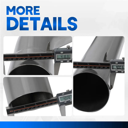 4" OD Universal Mild Steel Exhaust System Pipe 47" Length