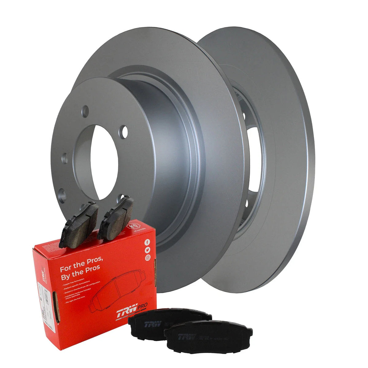 Rear Brake Kit with TRW Pads & 302mm Rotors for Chrysler Dodge Jeep