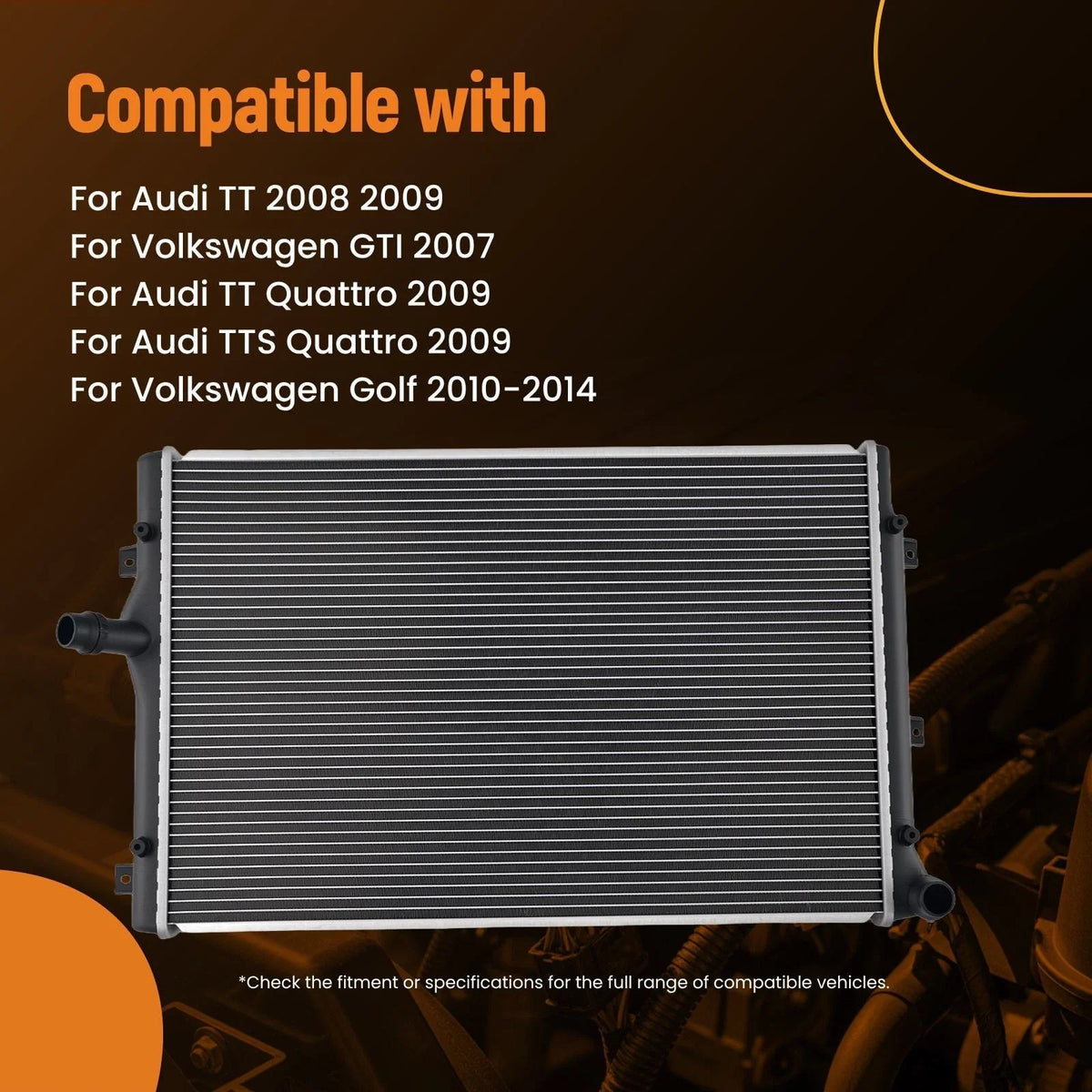 Aluminum Engine Radiator for Jetta/Passat/Eos VW 2006-2012 1K0121251DM