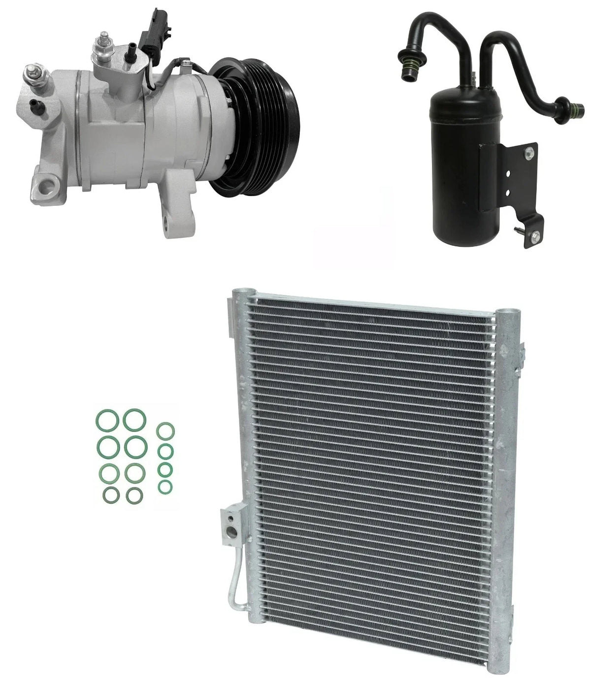 AC Compressor Kit with Condenser for Dodge Ram 1500 3.7L (2008–2008)