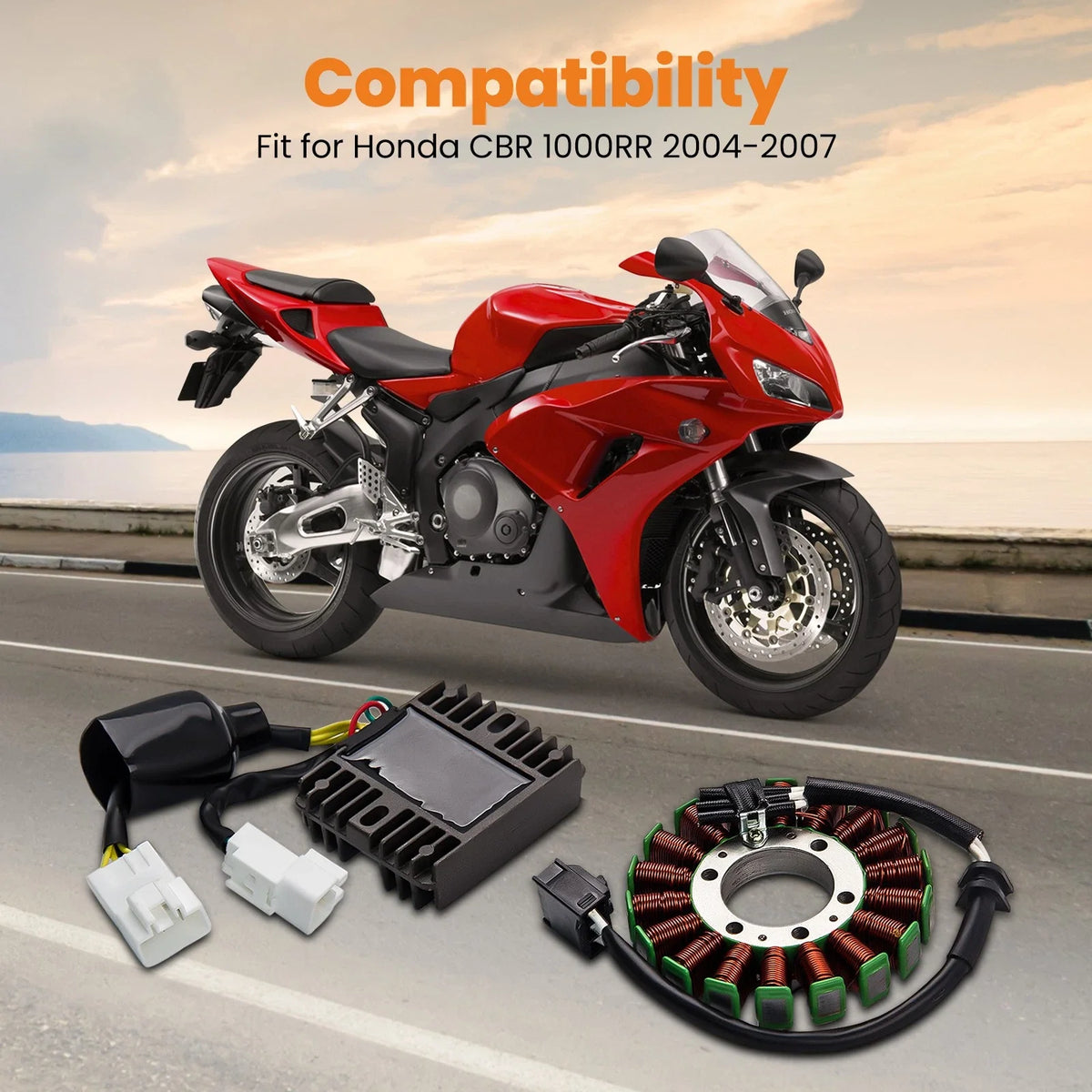 Stator & Regulator Rectifier for CBR1000RR 2004-2007 31120-MEL-013