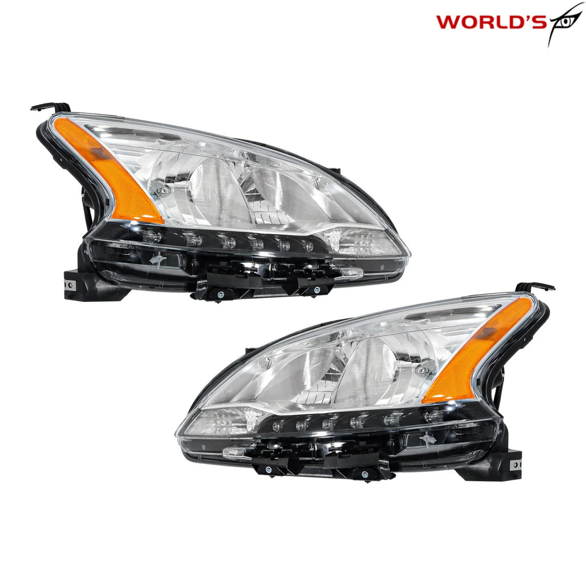 Headlight for Nissan Sentra (2013–2015) LED DRL Halogen Driver Passenger