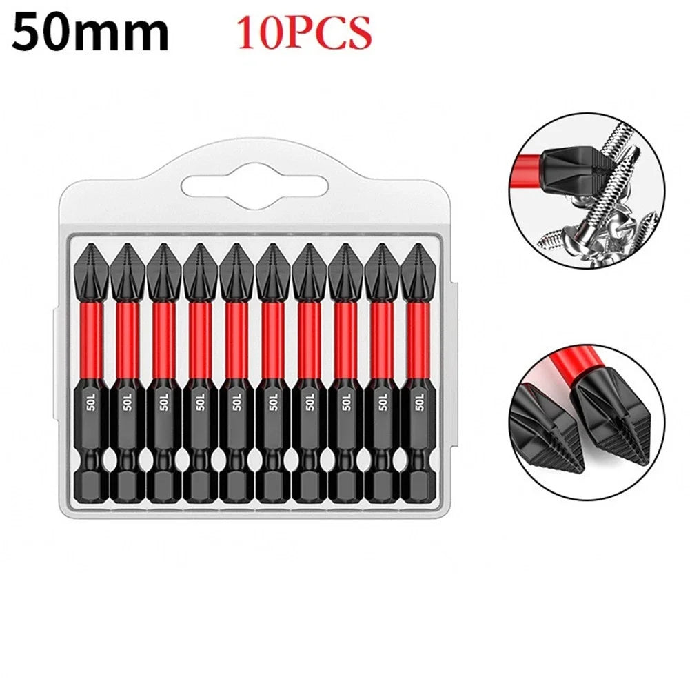 10 Pack PH2 Magnetic Screwdriver Bits for Automotive Use
