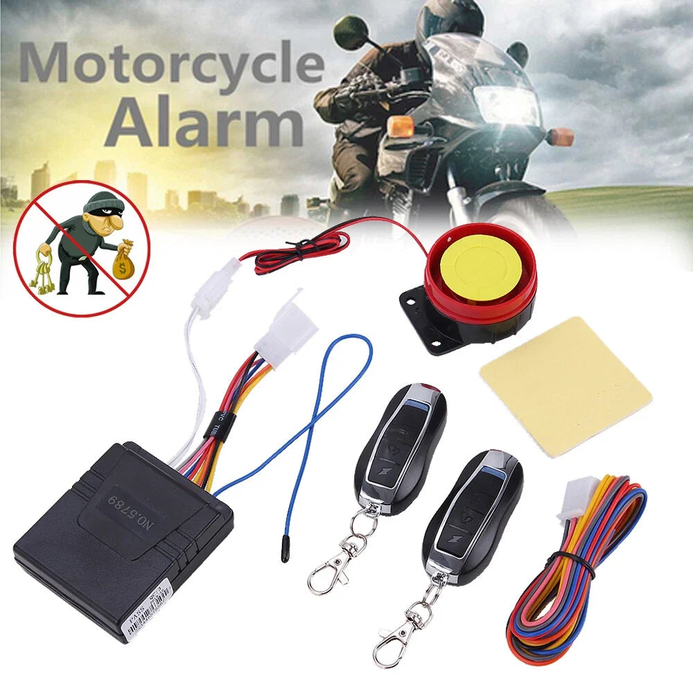 Universal 12V Motorcycle Alarm System Anti-theft Security Remote