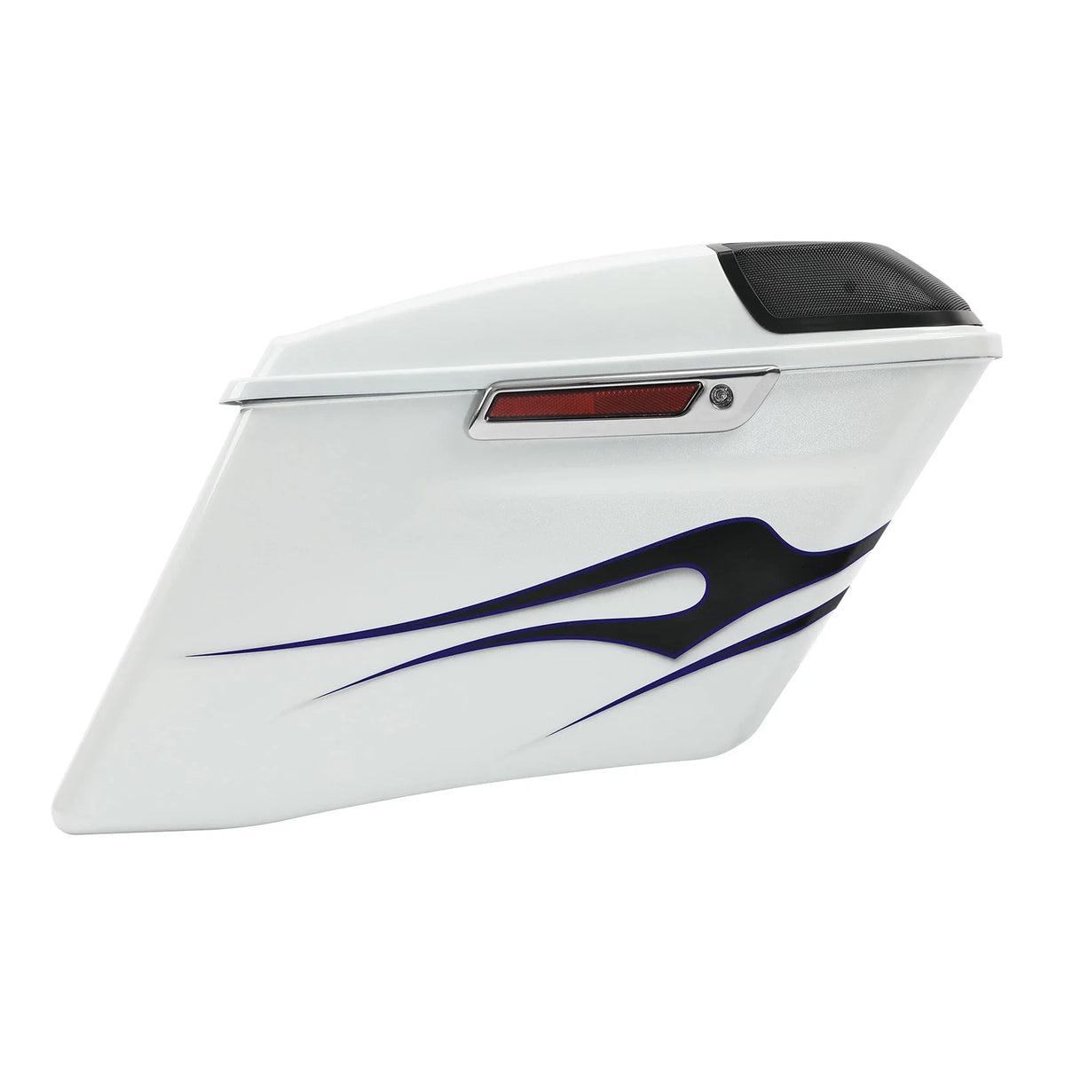4" Saddlebag for Harley Touring 2014–Present - Amethyst & Licorice Flames