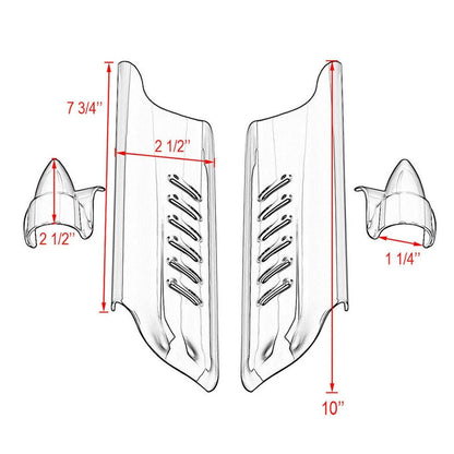 Shield Cover for Fork Lower Leg - Harley Electra Glide FLHT 2000-2015