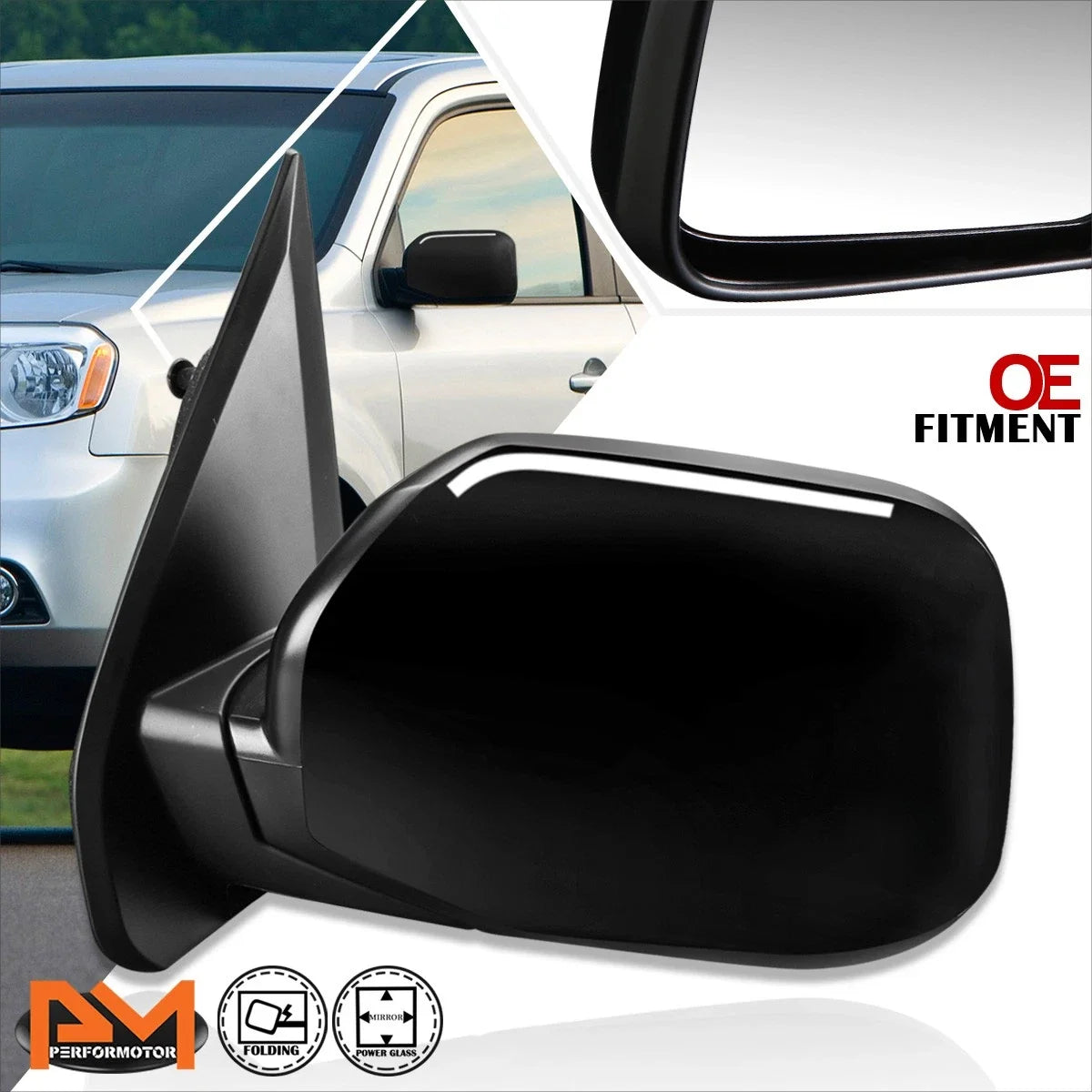 Powered Side Rear View Mirror for Honda Pilot 2009-2015 OE Style