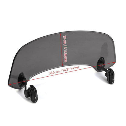 Motorcycle Windshield Wind Deflector Screen - Universal Gray
