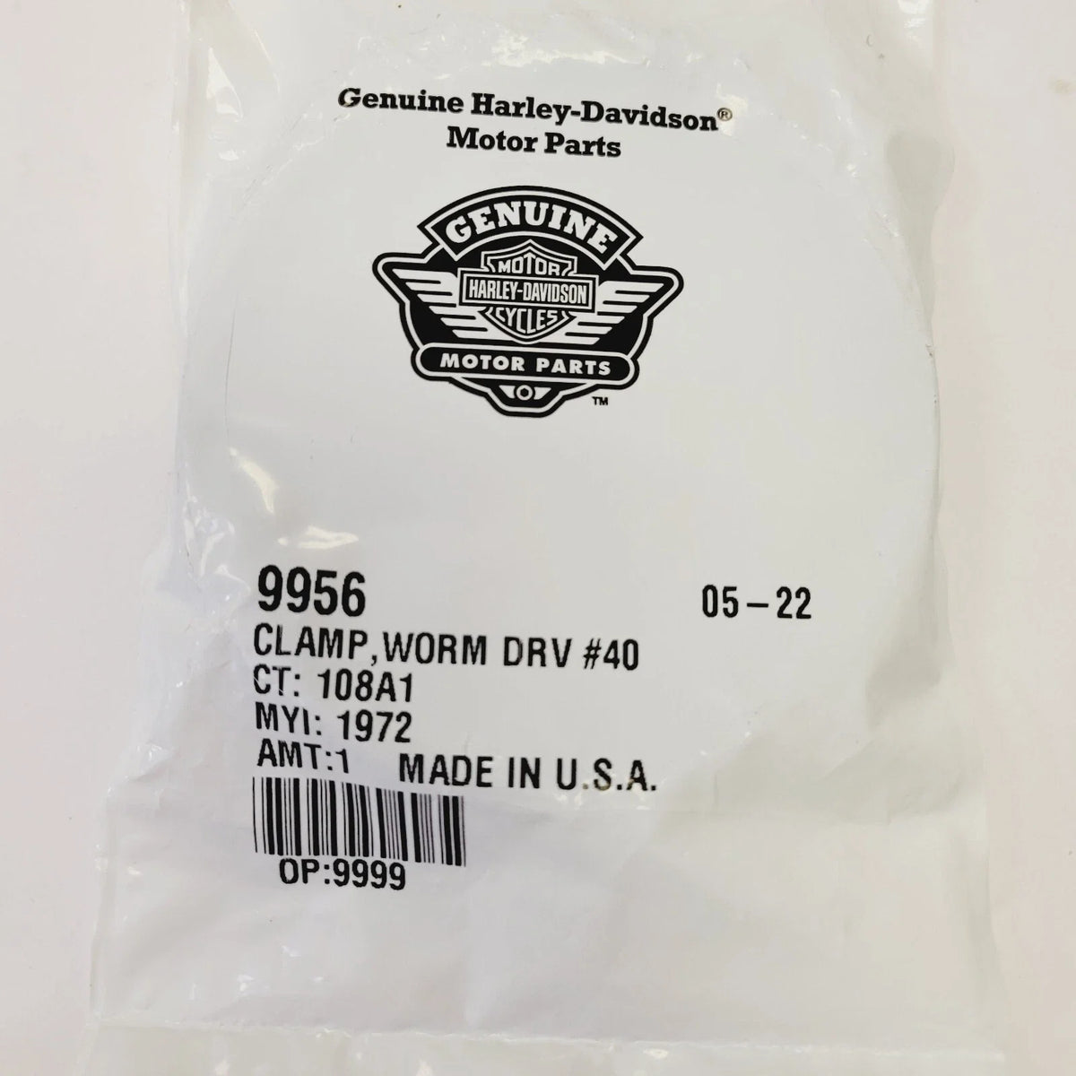 Clamp #40 Worm Drive for Harley-Davidson Bikes