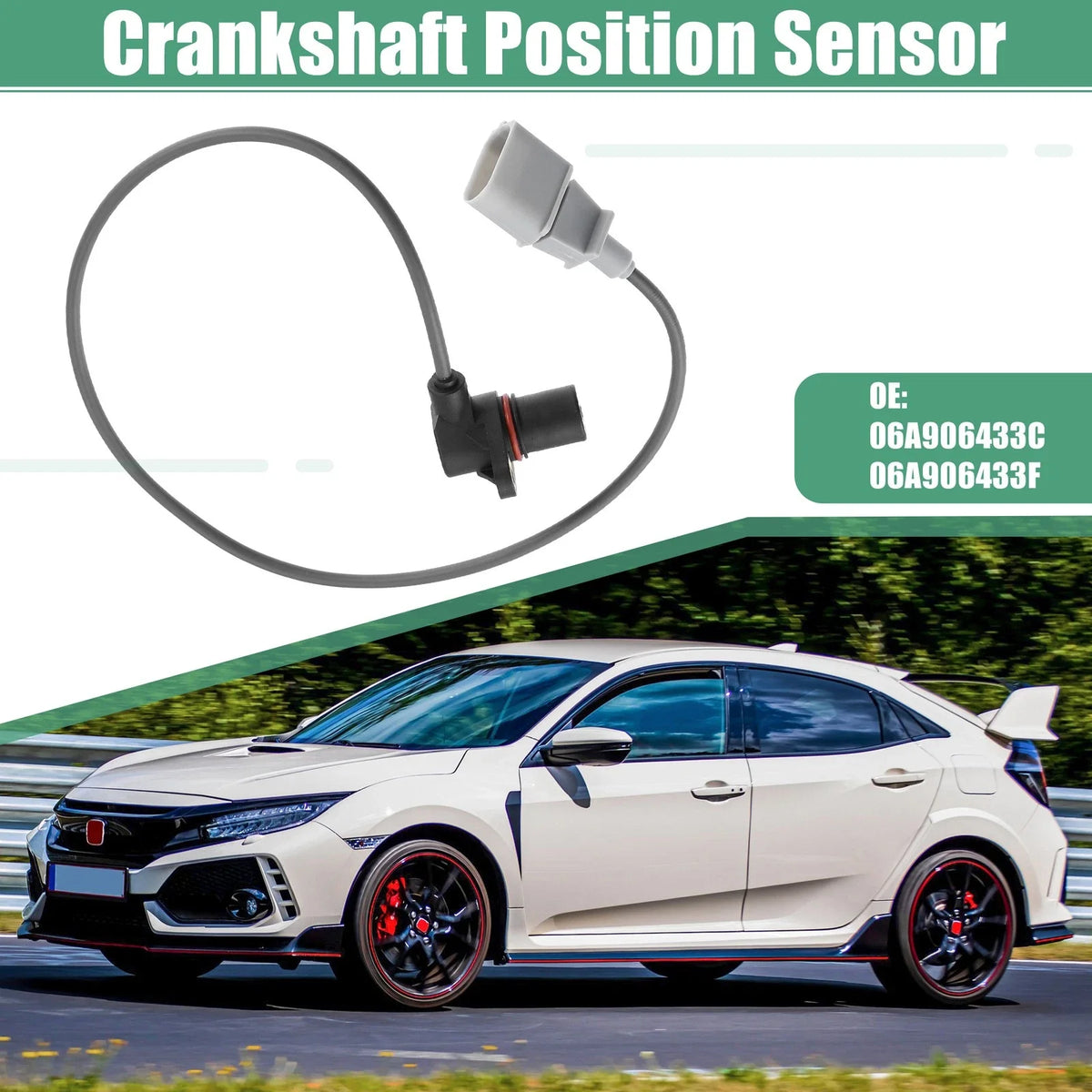 Crankshaft Position Sensor for Audi A4 A6 TT S4 (2001–2006) 06A906433C 06A906433F
