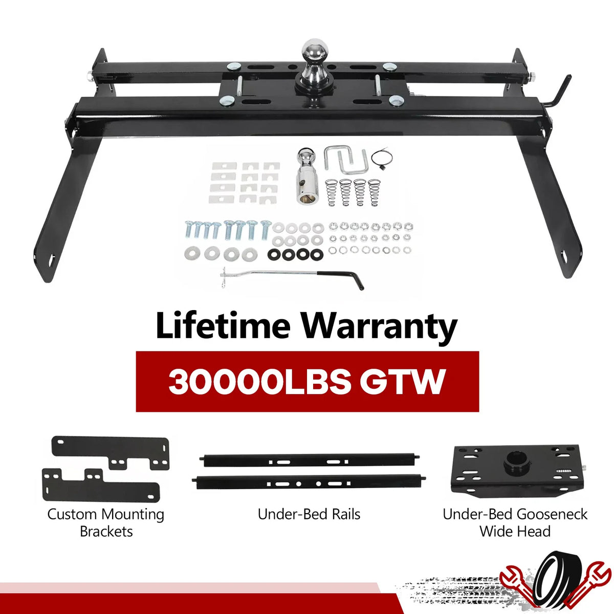 Gooseneck Trailer Hitch System for Ford F150 (2004–2014) Under Bed Kit