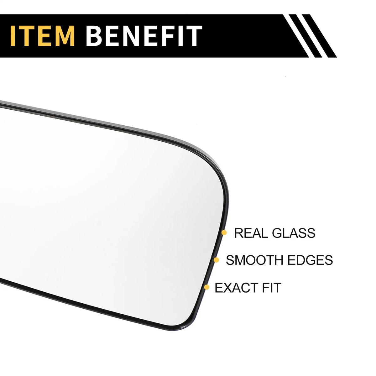 Right Side Mirror Glass Replacement for Dodge Ram 1500 (2010-2023)