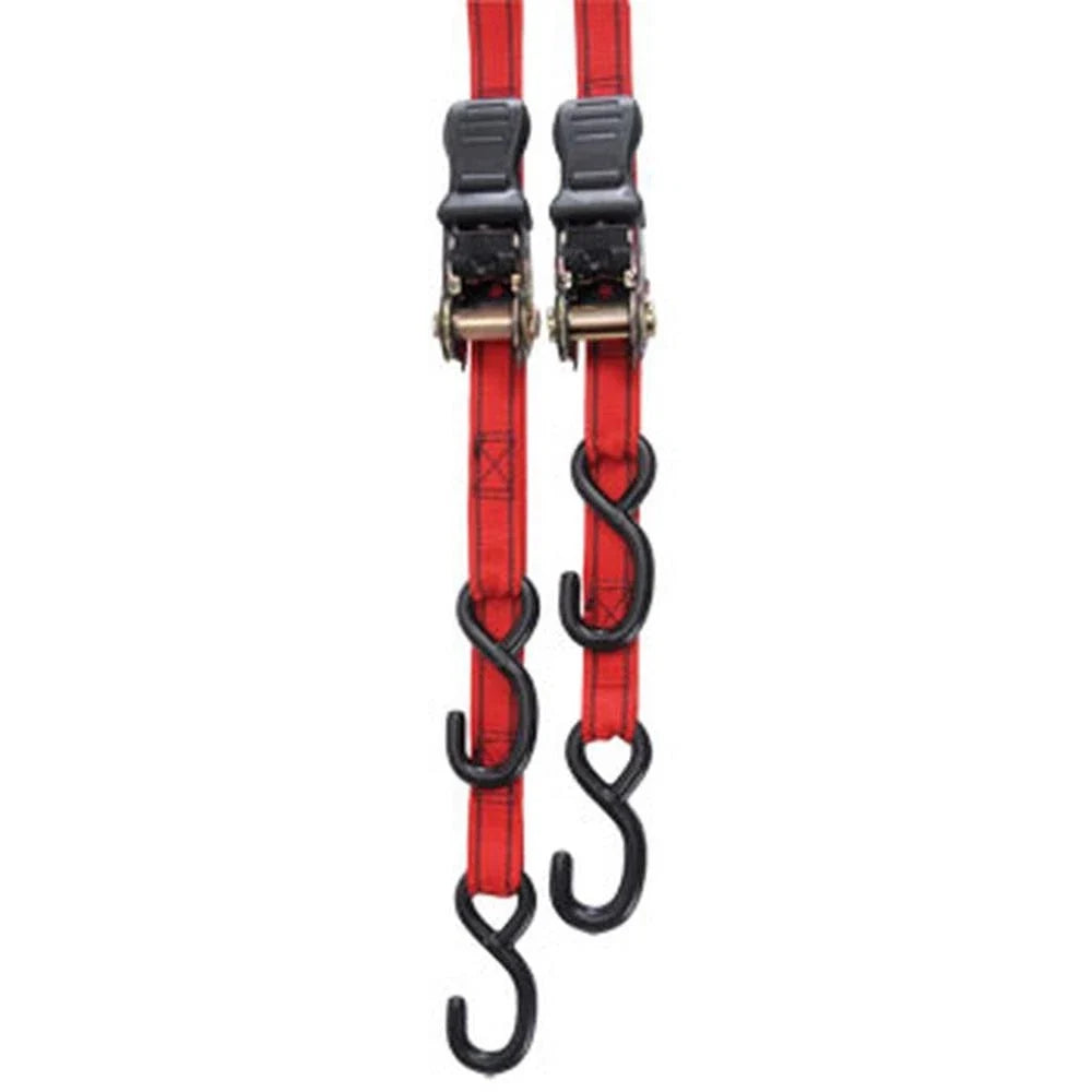 Set of 2 Ratchet Tie Downs with Hooks for (B1312620)