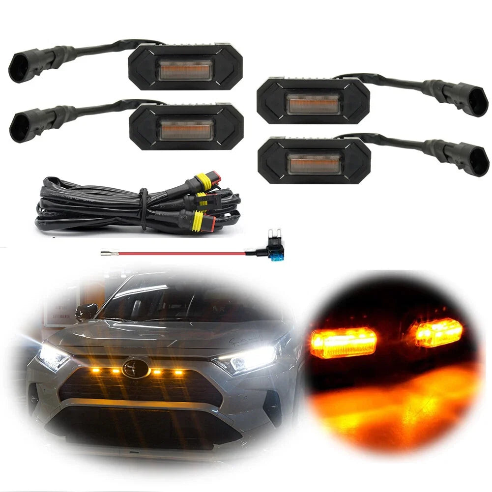 Raptor-Style Front Grill LED Lights for Toyota RAV4 (2019–2023)