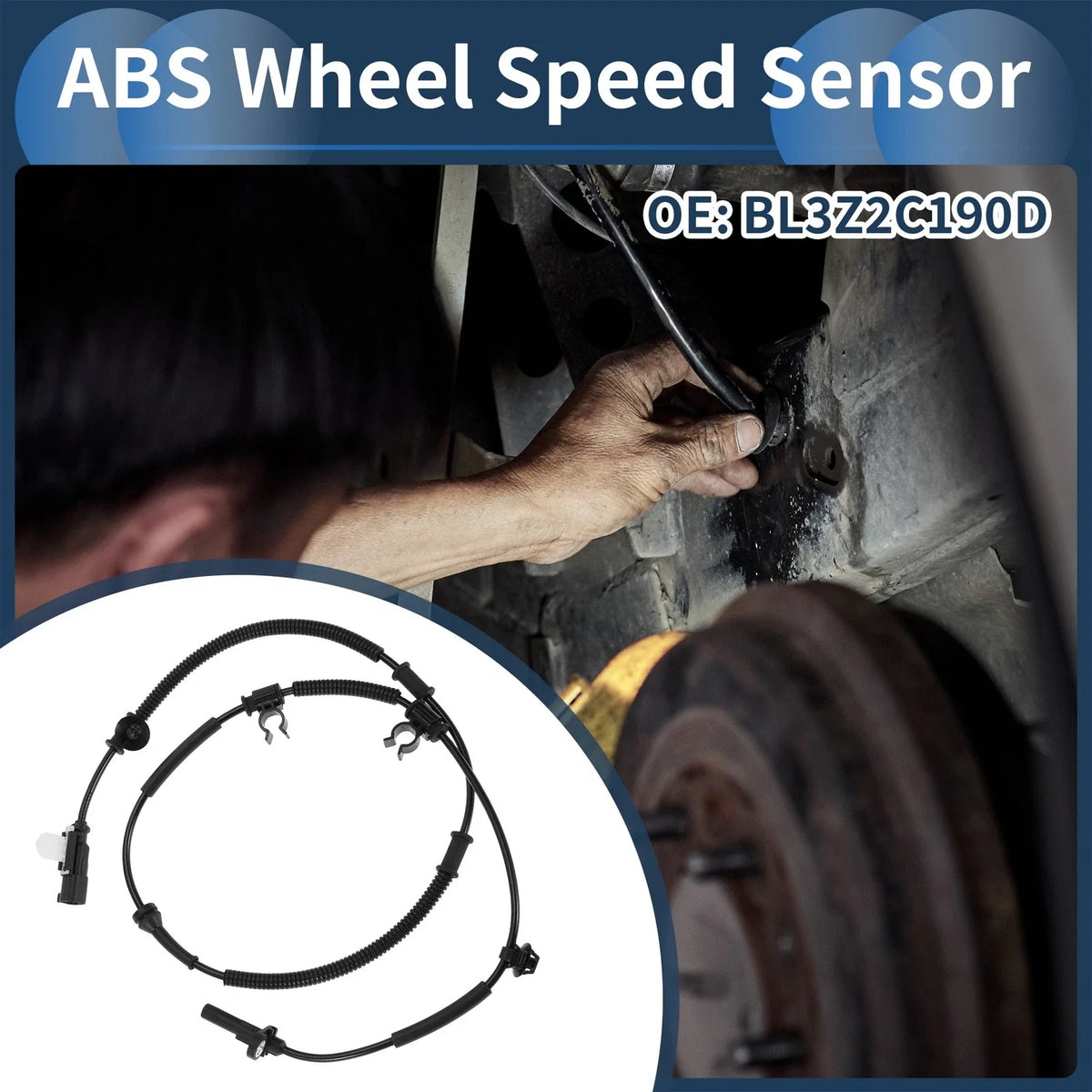 ABS Wheel Speed Sensor No.BL3Z2C190D for Ford F-150 (2011–2014) Rear Left