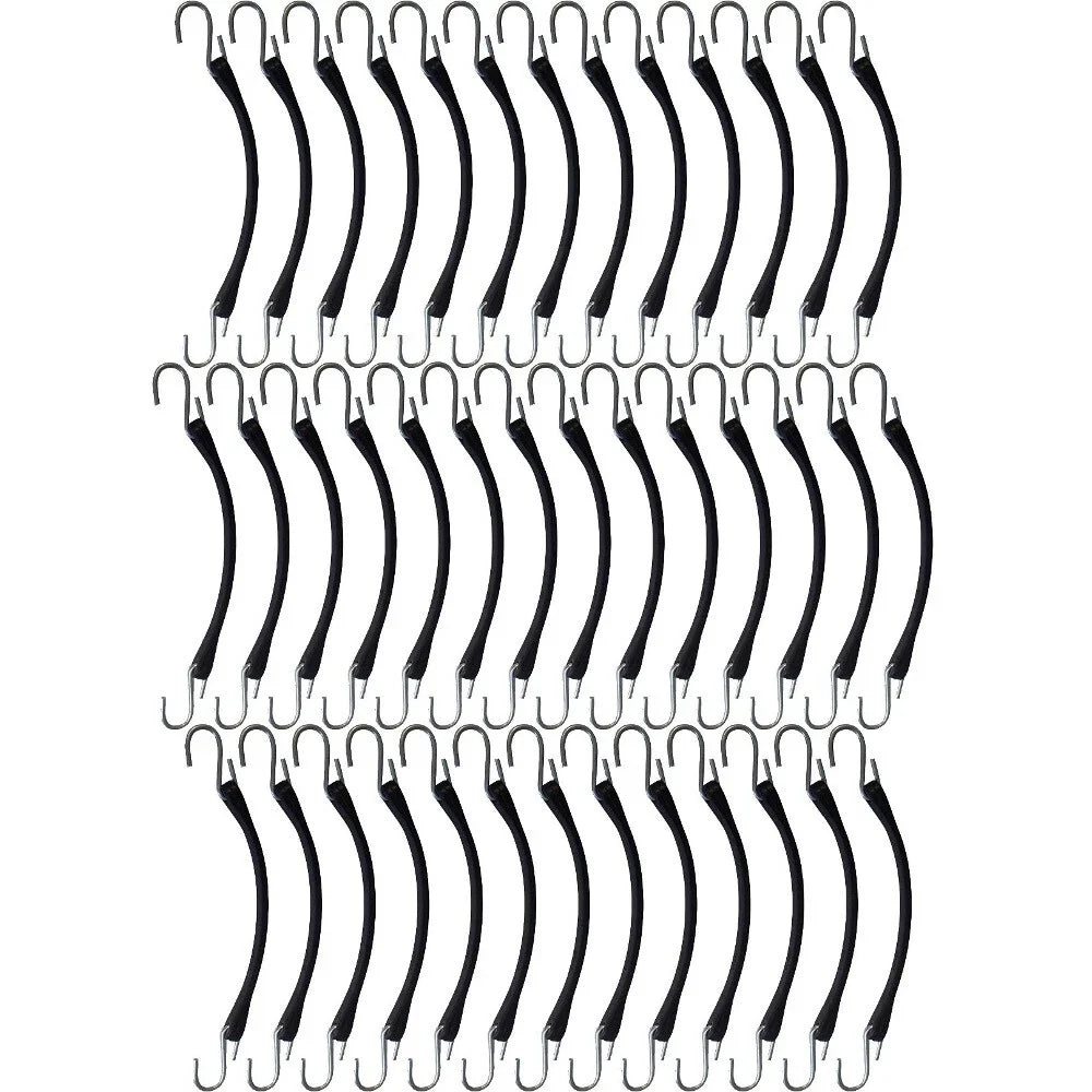 50 Tarp Straps for Flatbed Trailers (9" Long Natural Rubber)