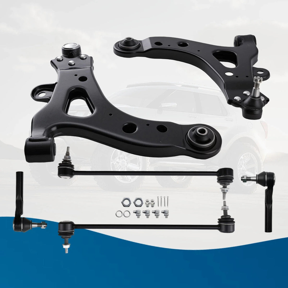 Set of 6 Front Lower Control Arms Sway Bar Kit for Buick Terraza (2005–2007)