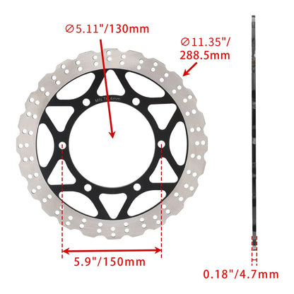 Front Solid Brake Disc Rotor for Kawasaki Ninja 250R EX250 (2008–2012)