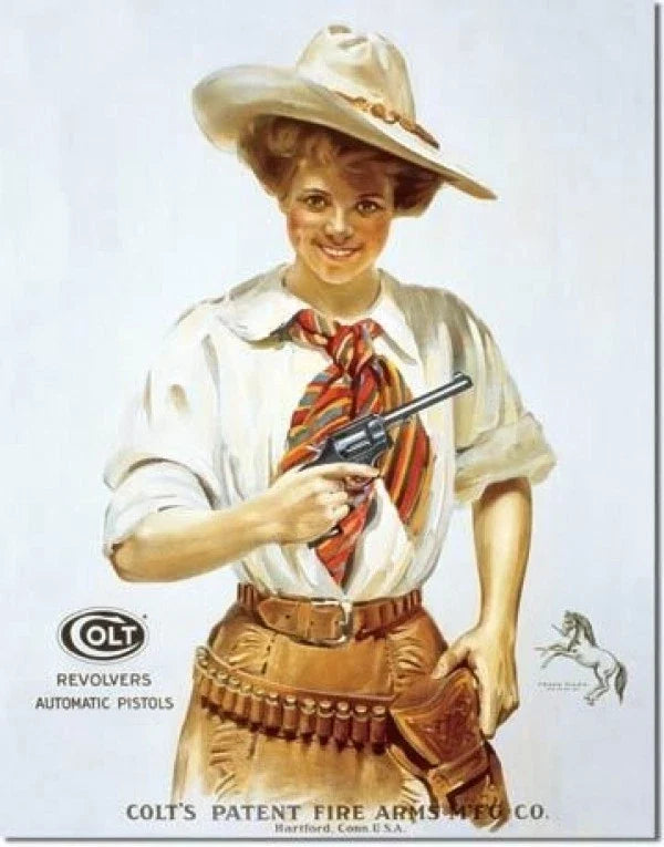 Vintage Replica Tin Metal Sign Colt Automatic Pistol 1595