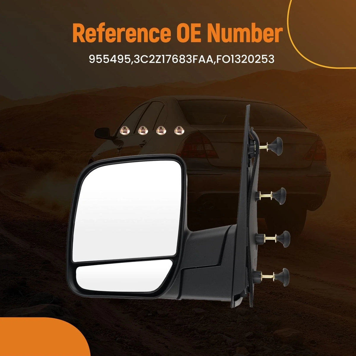 Left Rear View Mirror for Ford E-350 E-450 Super Duty (2004–2013) FO1320253