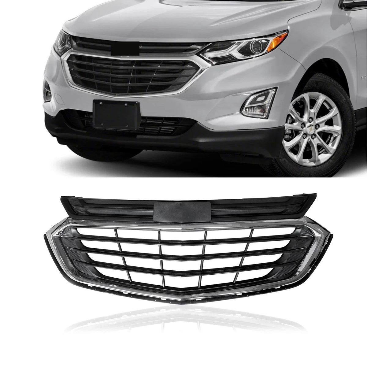 Front Grille for Chevrolet Equinox (2018–2021) Black & Chrome