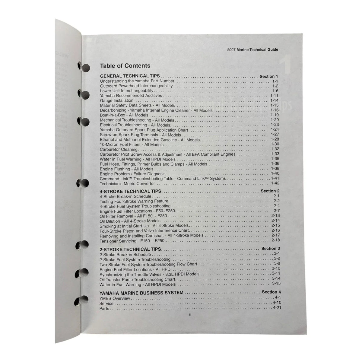 Marine Technical Guide for Yamaha (2007) LIT-18865-01-07