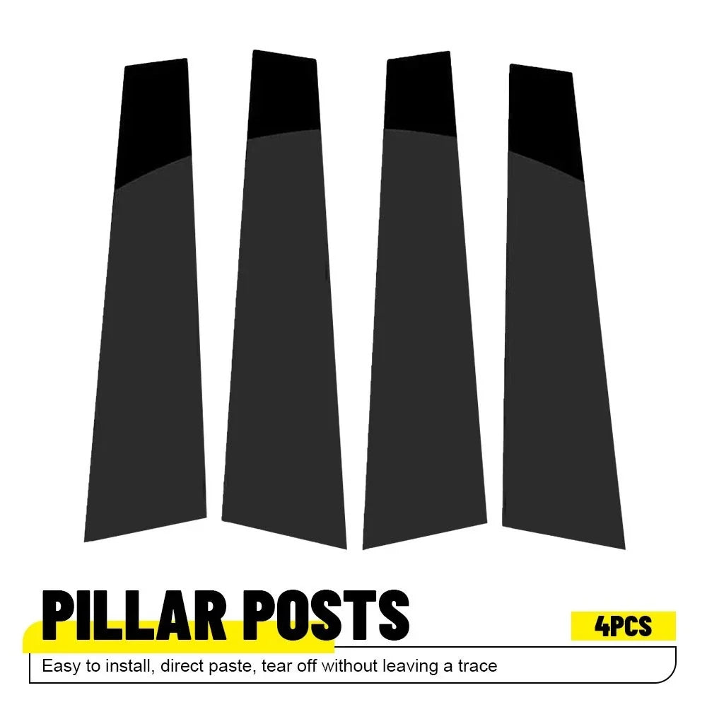 4X Black Pillar Post Trim for Porsche Panamera (2009–2014) EXV