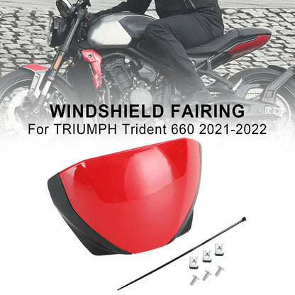 Windshield Fairing Deflector Red T for Triumph Trident 660 (2021-Present)