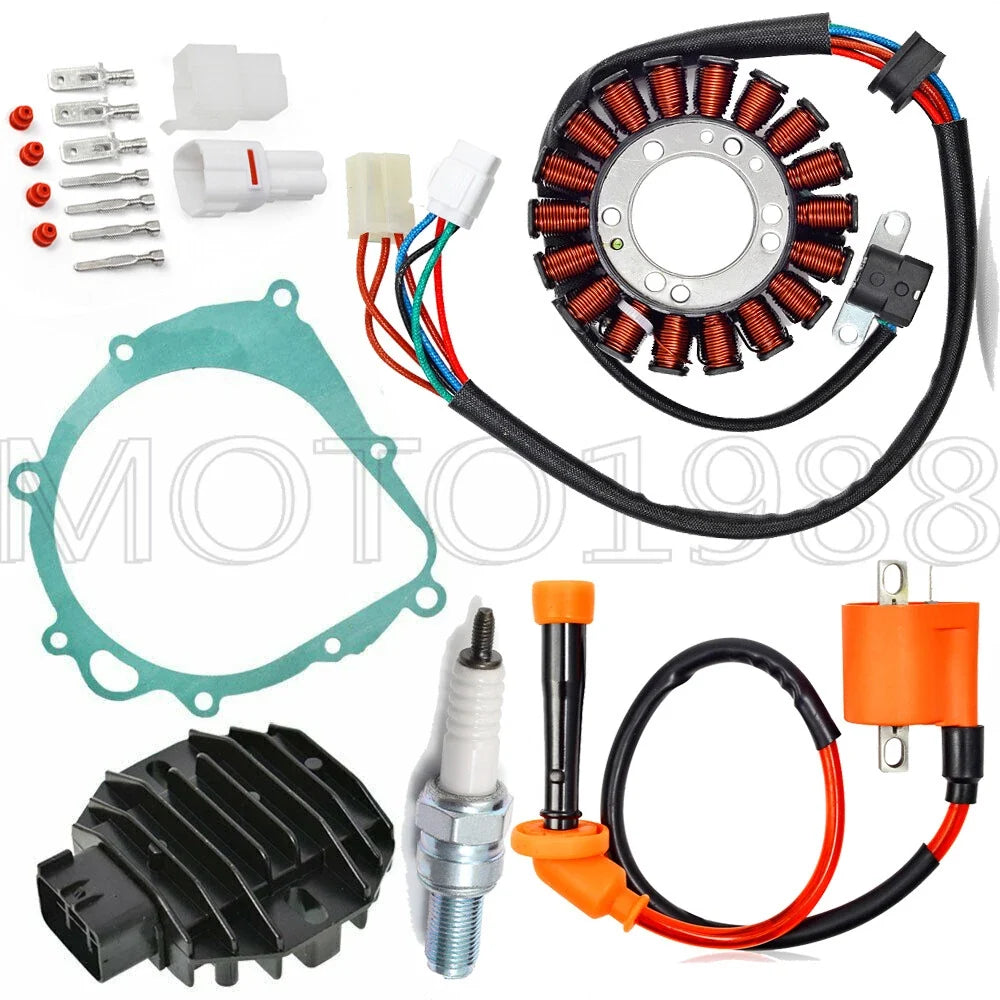 Regulator Rectifier, Ignition Coil, Spark Plug & Stator for LTZ400 2003-2008