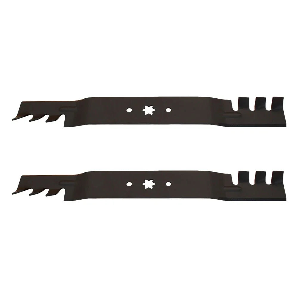 2X Toothed Mulching Mower Blades for
