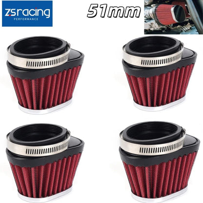 4X 51mm High Flow Air Filters for Motocross Scooter