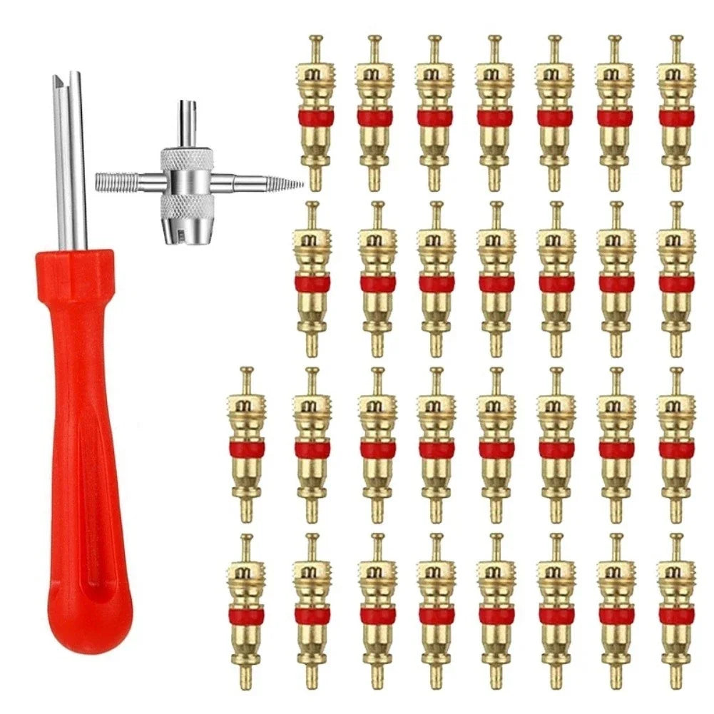 32 Piece Tire Valve Core Tool for Quick Tire Valve Stem Maintenance