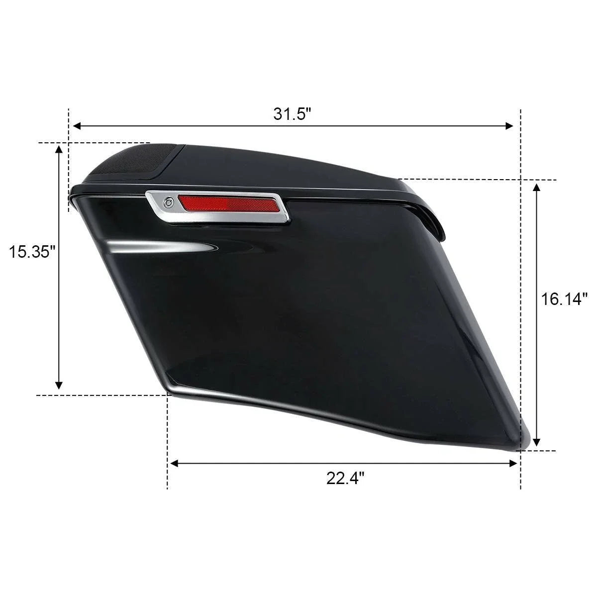 4" Saddlebags with Tray Organizers for Harley FLHT Touring (2014-2023)
