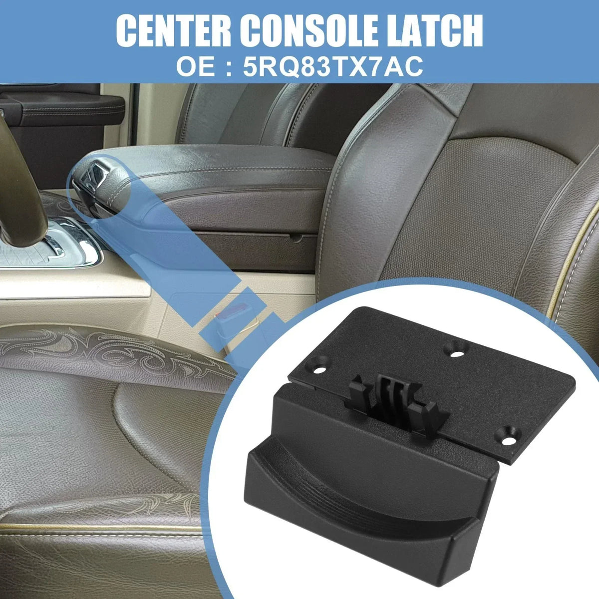 Armrest Latch Lid for Dodge Ram 1500 2500 3500 4500 (2013-2018)