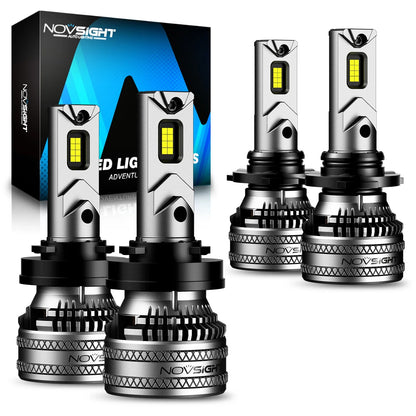 4-Pack NOVSIGHT 9005 H11 LED Headlight Bulbs 80000LM 6500K