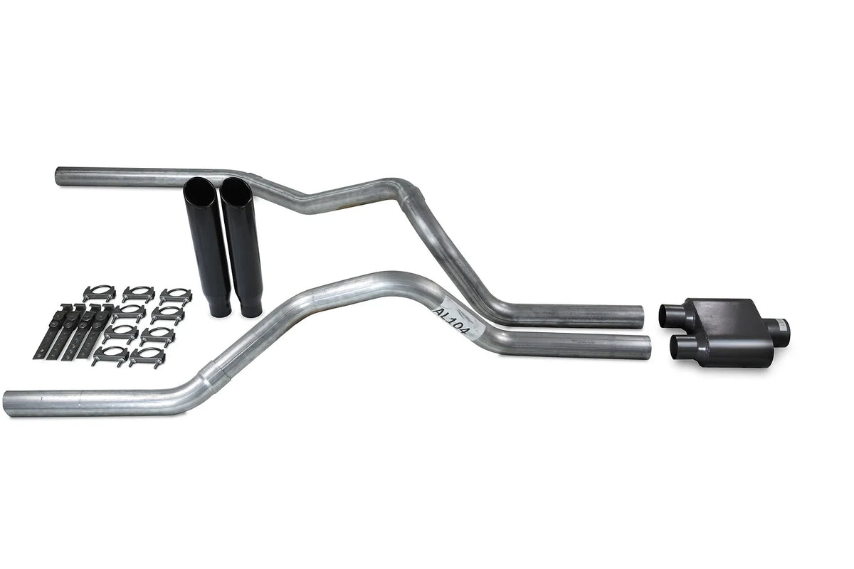 Dual Exhaust Kit 2.5" with 1 Chamber Muffler for 1994-2003 Dodge Ram 1500