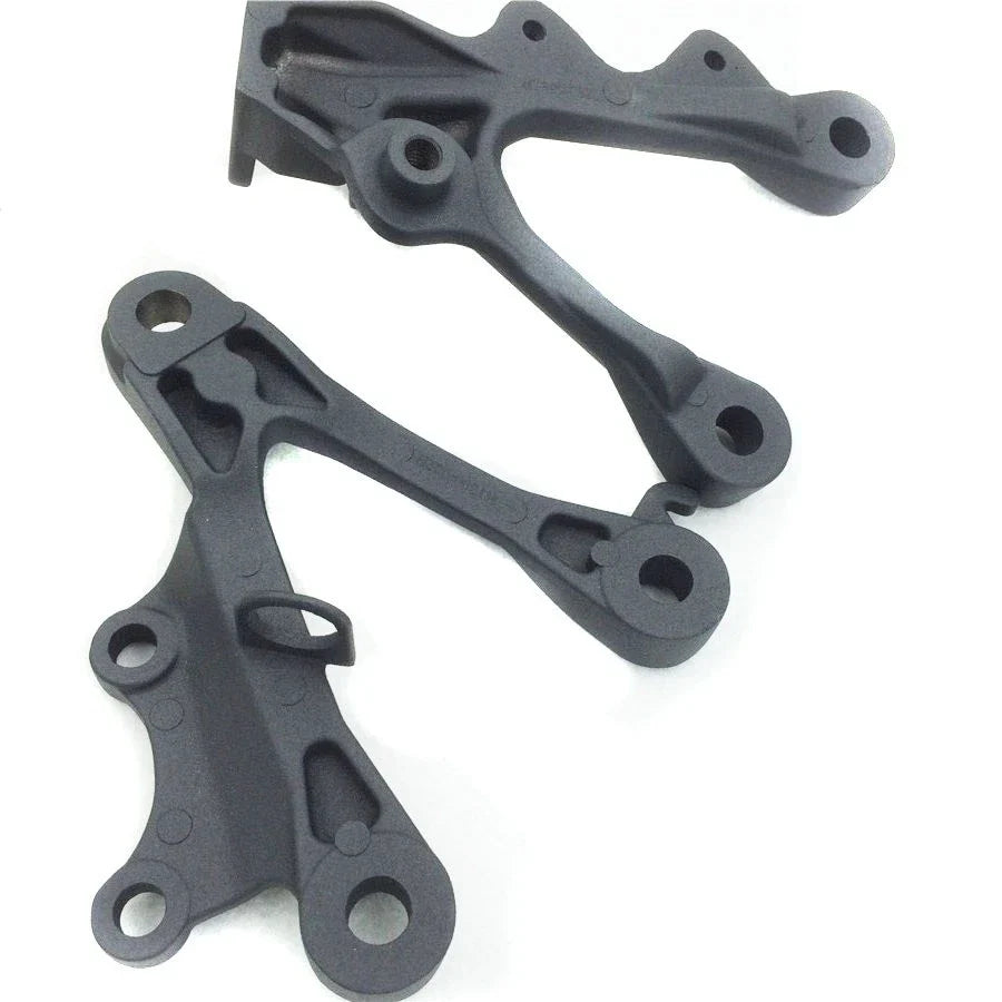 Silver Brackets for Foot Pegs - Kawasaki ZX6R (2009–2011)