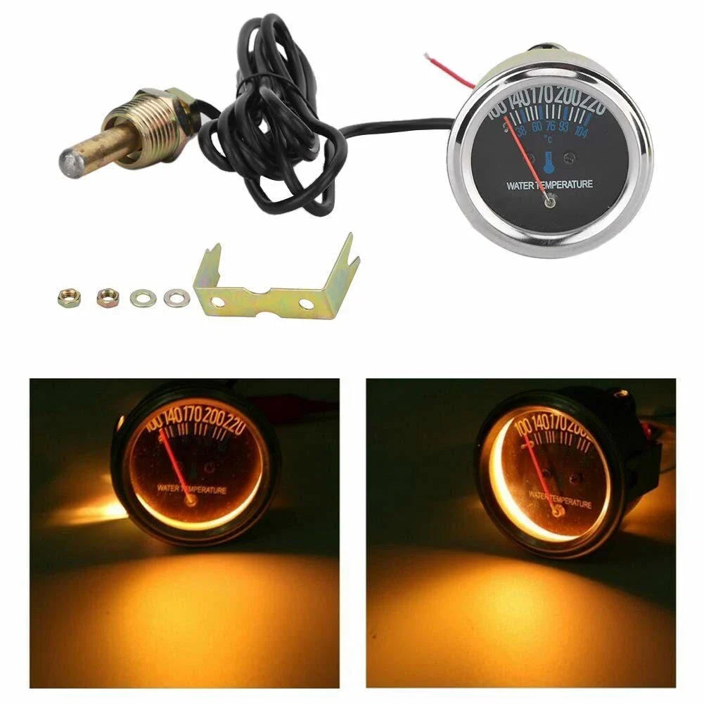 2" Water Temperature Gauge for Universal Vehicles (40-130 & 100-265)