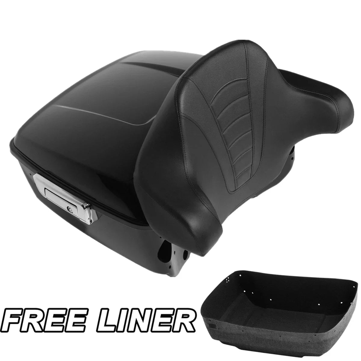 King Trunk with Backrest Pad for Harley Road Glide 2014-2023