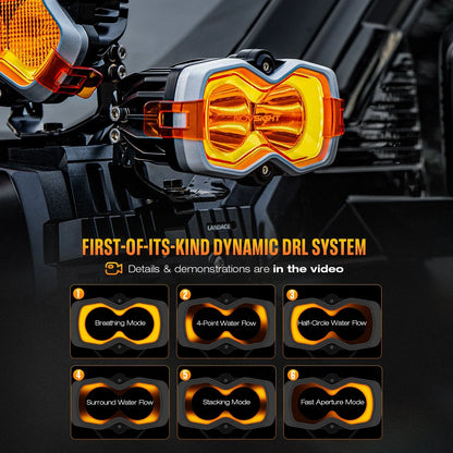 LED Work Lights 4.5'' (2 Pack) for Off Road Trucks