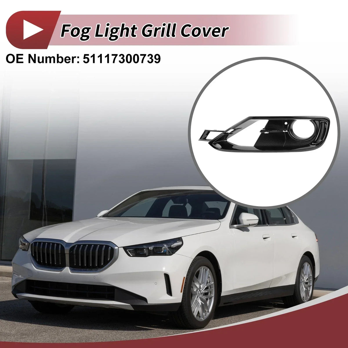 Left Fog Light Grill for BMW 3 Series (2012-2017)