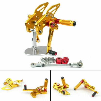 Rearsets Footpeg Pedals - Aluminum Gold T9 for Kawasaki Z125 Pro 2016-2019