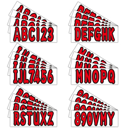 4-Piece Hull ID Registration Decal Set for Water Craft Jet Ski PWC