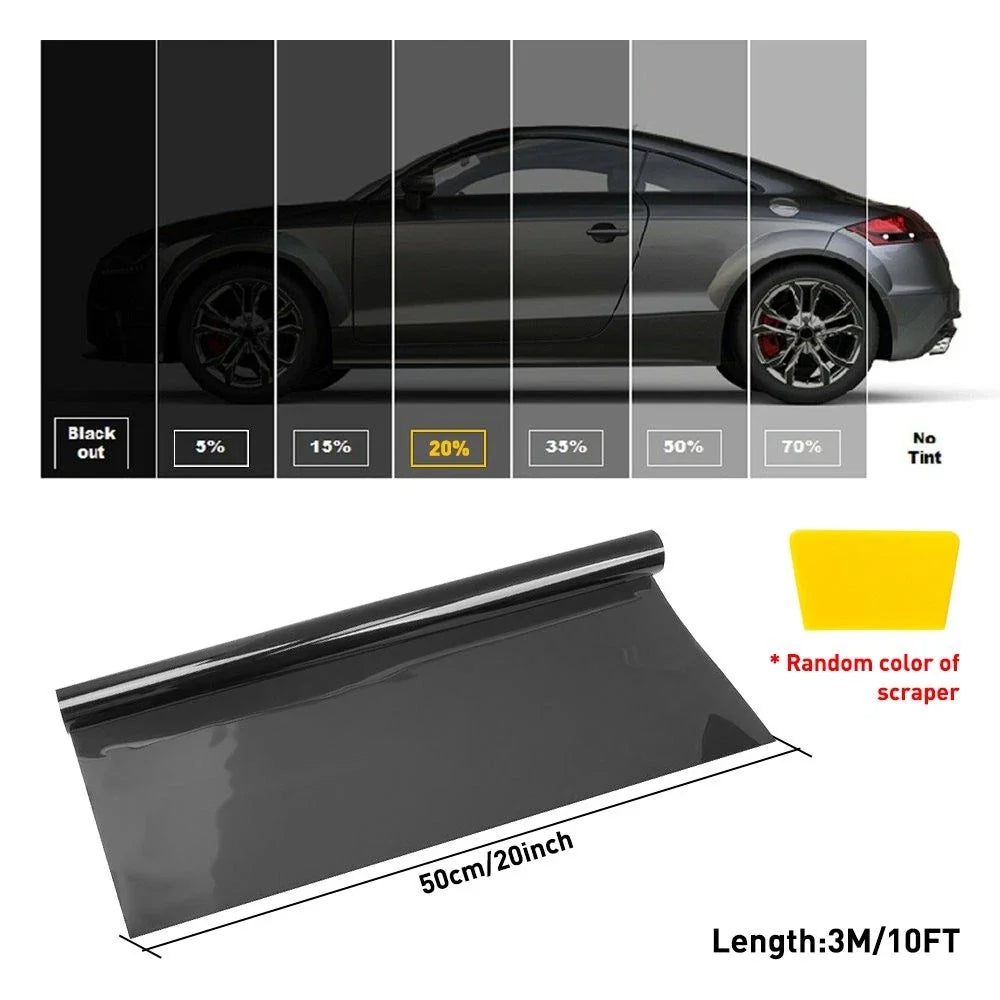 Set of 2 10FT Window Film Tint VLT 0.2 for Car Home Glass