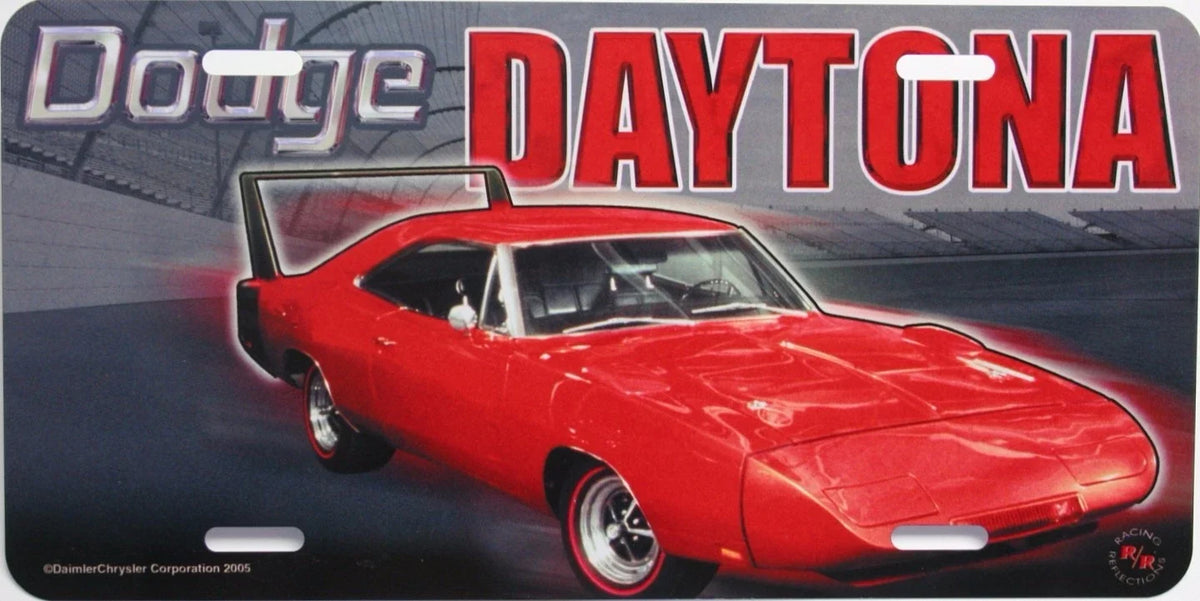Daytona Racing Wing License Plate Decal for SRT (Red)