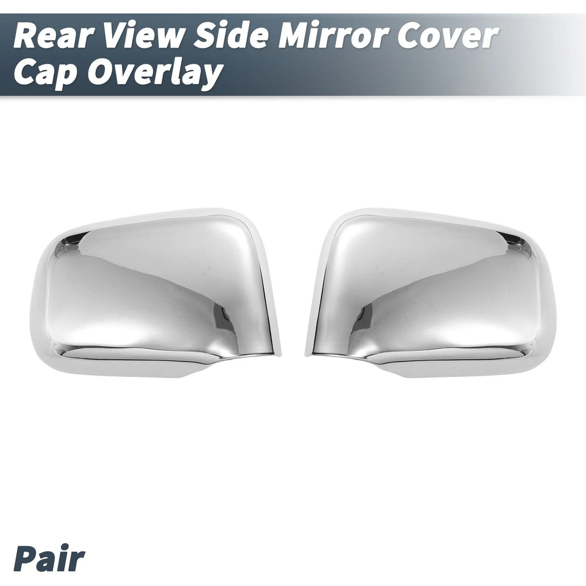 2X Rearview Mirror Cover Overlay Chrome for Honda CR-V (1992–2001)