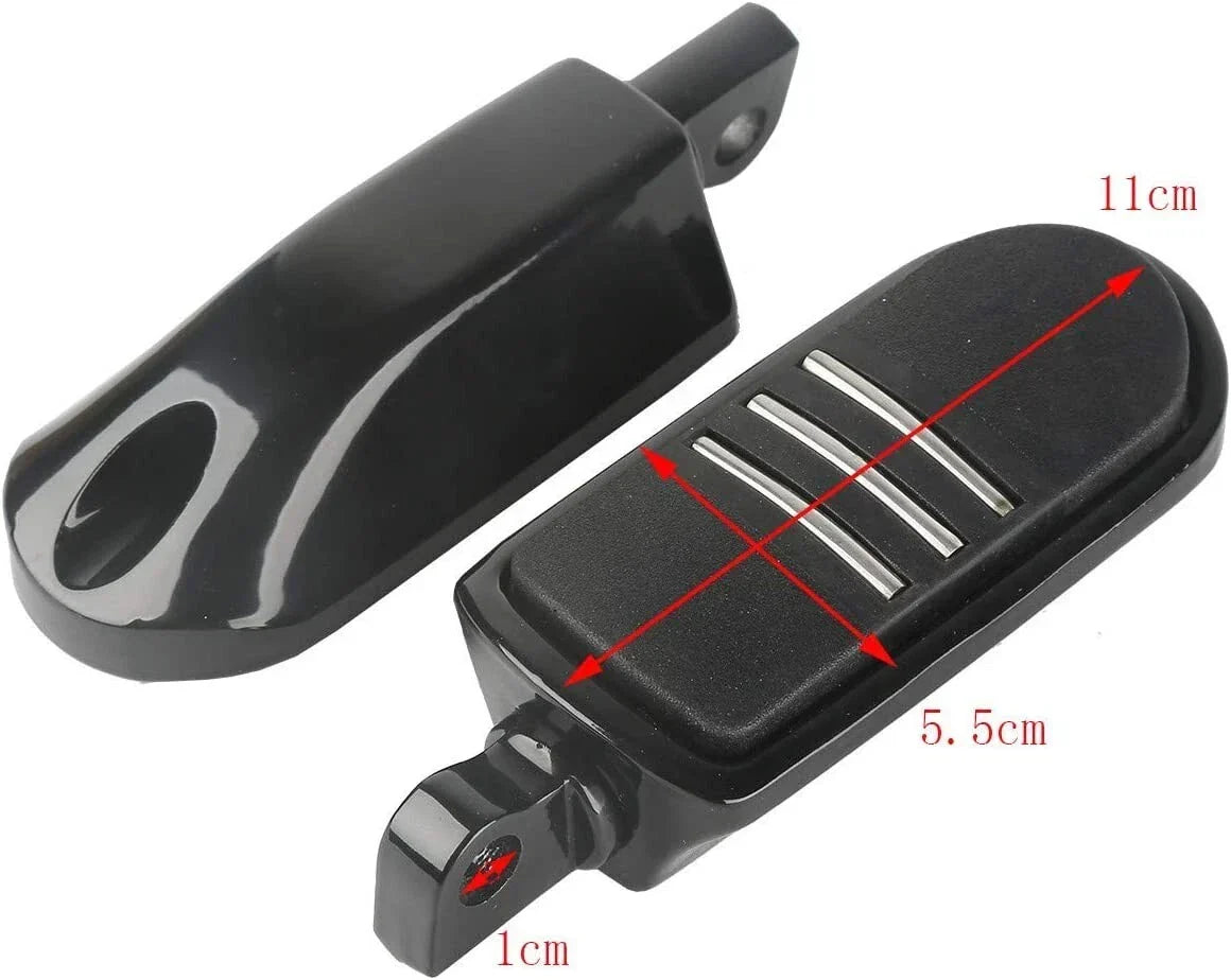 Set of Black Rubber Foot Pegs for Harley Electra Glide